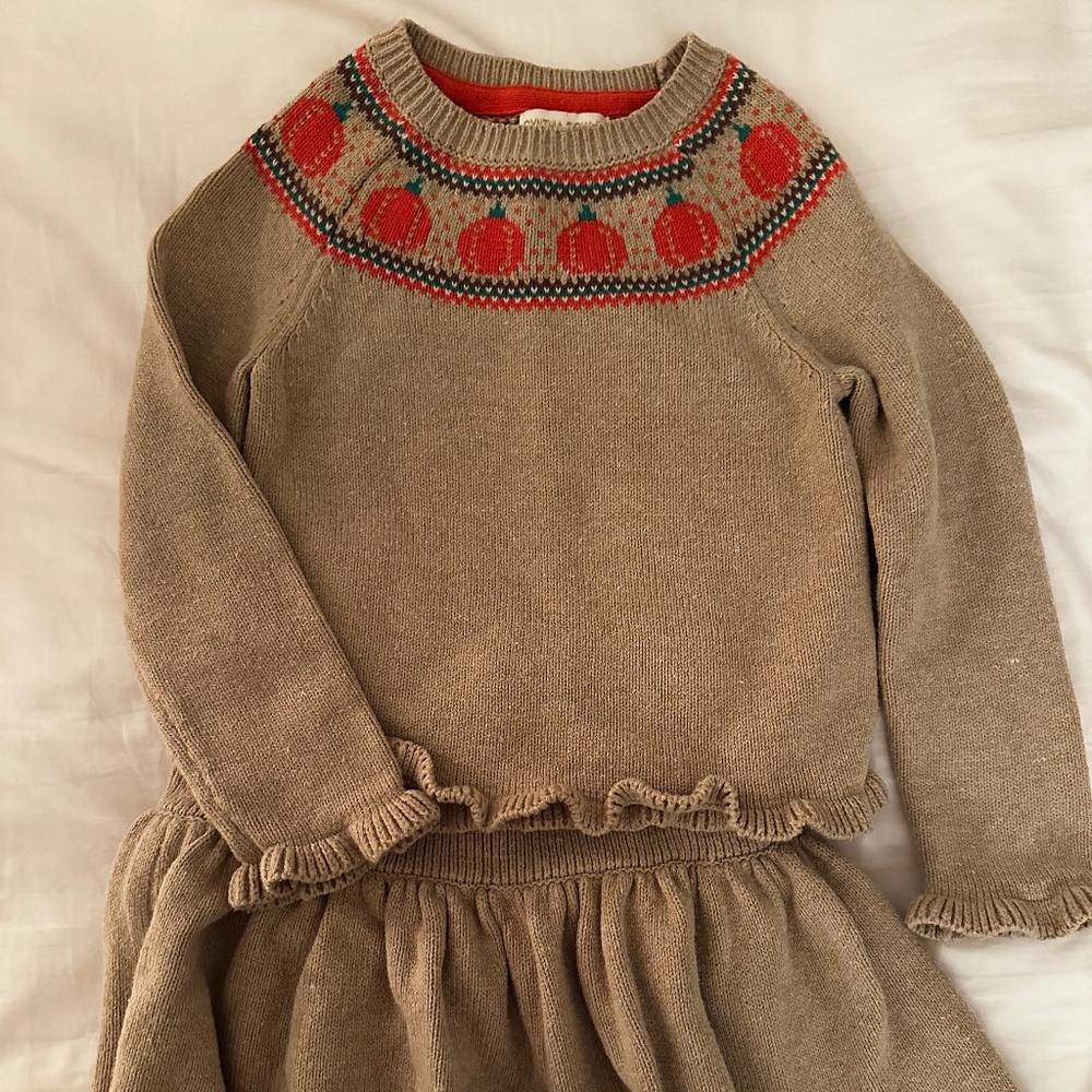 EUC Pumpkin Knit Set 2 pc - size 4 Cynthia Rowley